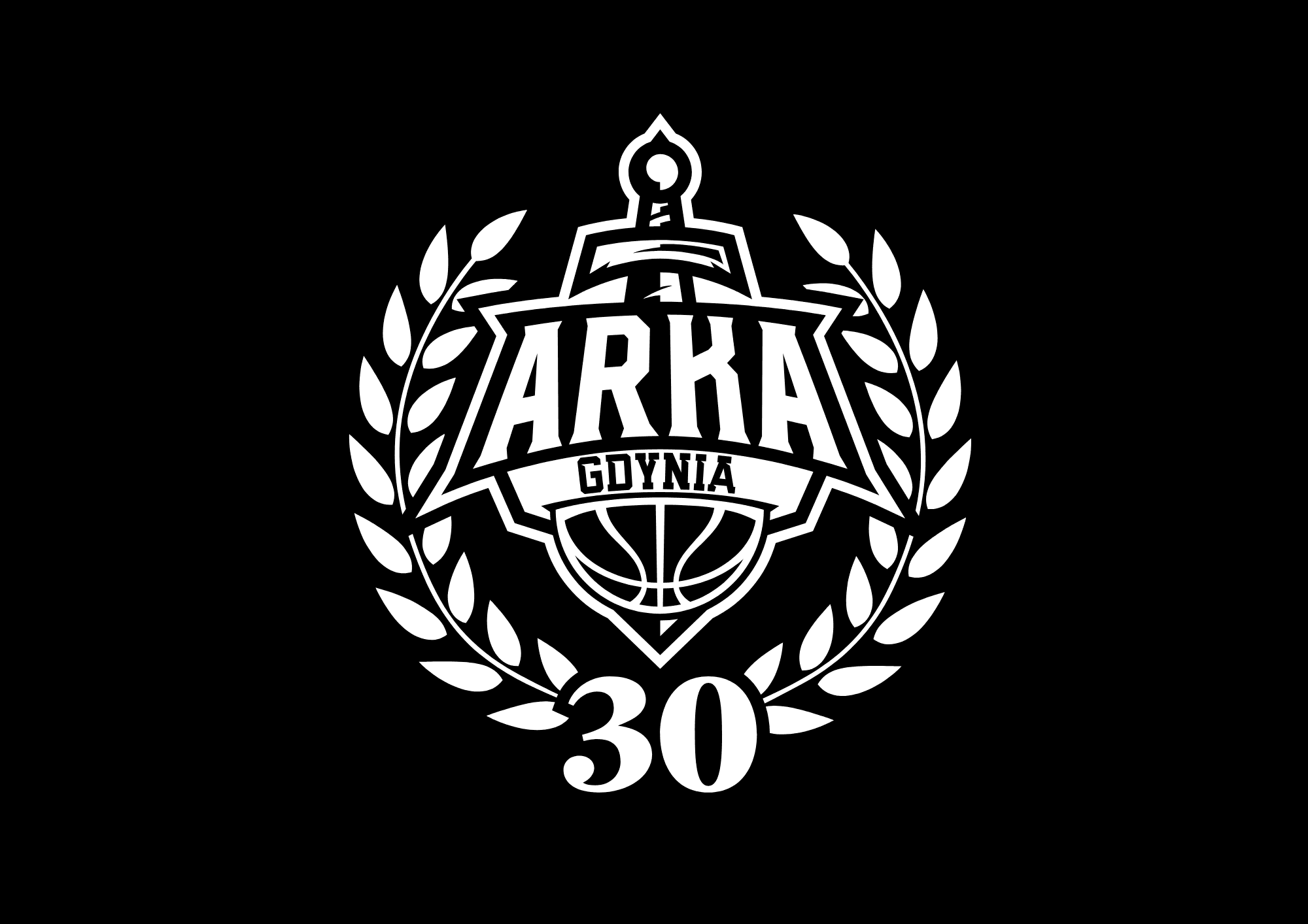 czarne logo arka gdynia 30-lecie